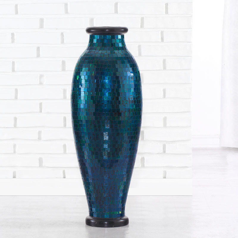PoliVaz Mosaic Urn Floor Vase & Reviews Wayfair